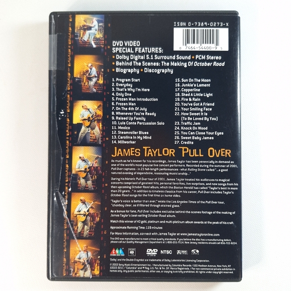 James Taylor Live Concert DVD Lot Pull Over Live at the Beacon - Picture 8 of 10